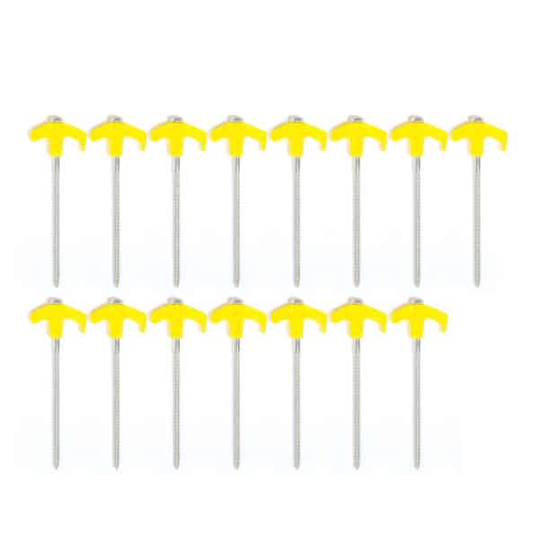 SCREW-IN TENT PEG SET 16 PIECE