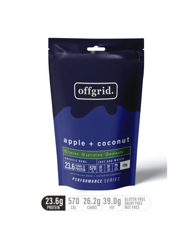 Offgrid performance Series breakfast bowl - apple + coconut