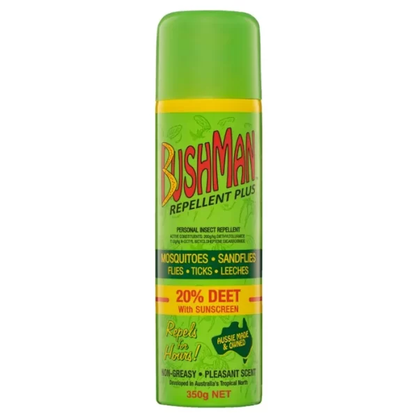 Bushman Plus 350g Aerosol Insect Repellent w/ SPF15+