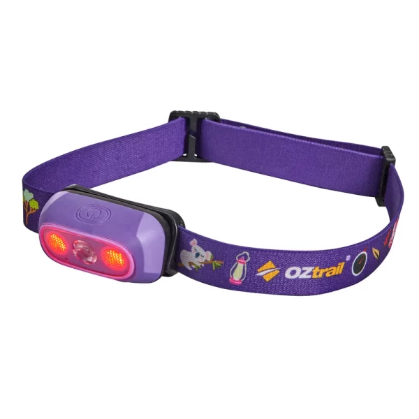 Oztrail 80L Lumos Twinkle Kids Headlamp - Purple - Image 2
