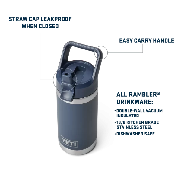 YETI JR 12 OZ KIDS BOTTLE WITH STRAW LID - Image 2