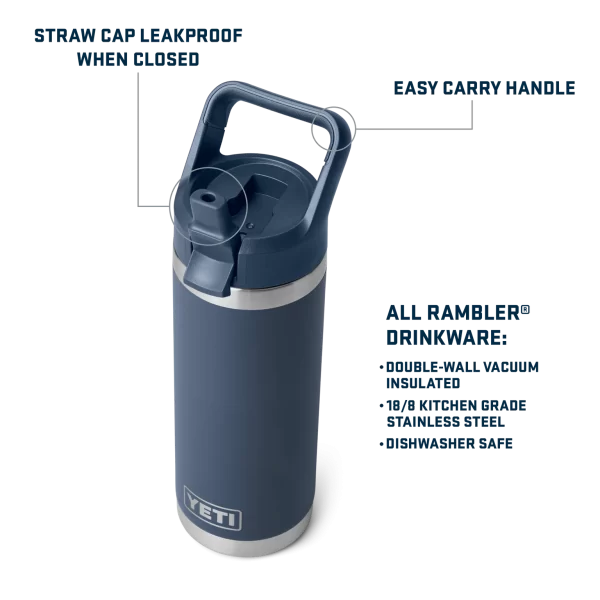 YETI 18 OZ BOTTLE WITH STRAW LID - Image 2