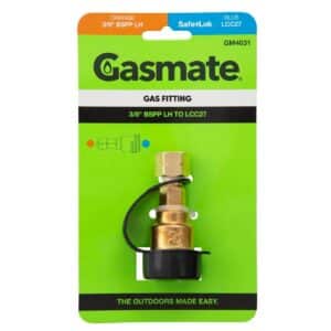Gasmate Adaptor - 3/8" BSPP LH TO LCC27